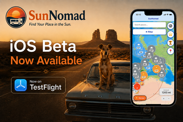 SunNomad iOS Beta — Now on TestFlight