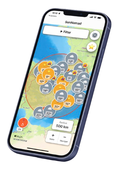 SunNomad app screenshot